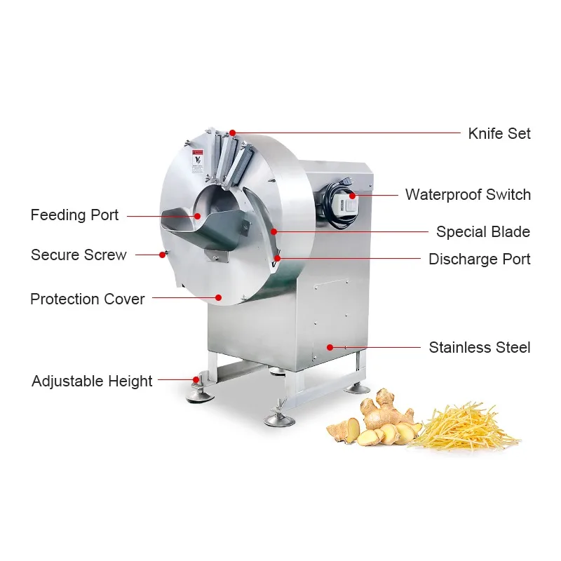 Industrial Vegetable Cutting Machine Vegetables Fruit Ginger Potato Carrot Dicing Slicing Machine