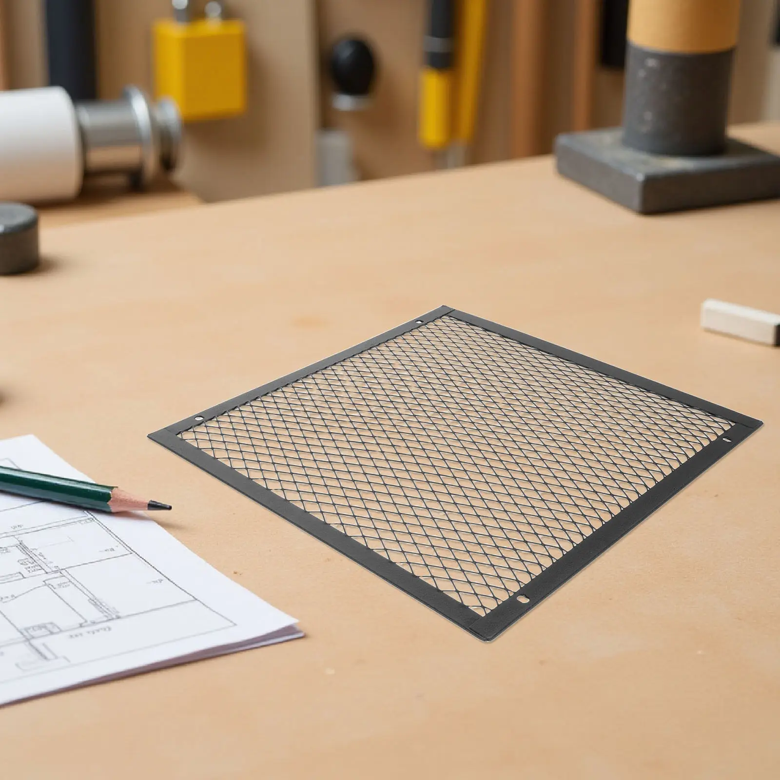 Square Fireplace Screen 7.86x7.86 in, Heat Shield & Safety Mesh for Indoor Fire Pits, Grill Grate Replacement