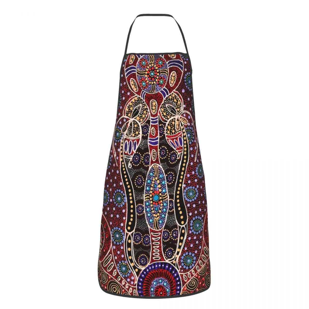 Custom Australian Aboriginal Art Funny Apron Men Women Adult Unisex Kitchen Chef Bib Tablier Cuisine Cooking Baking Gardening