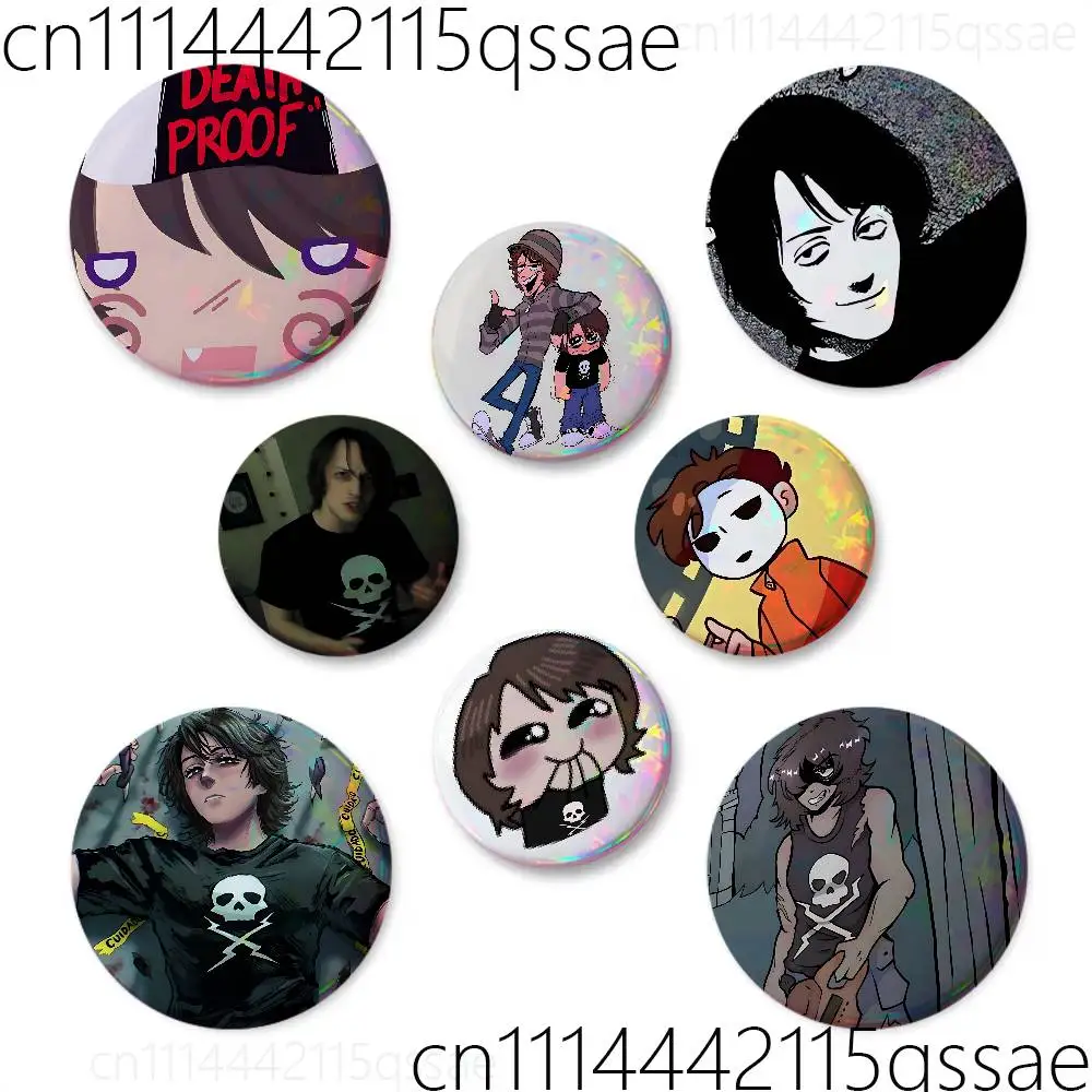 HABIT E-EverymanHYBRID E-EMH 75mm Button Pins Handmade Brooches for Clothes Backpack Decoration Cartoon Badge