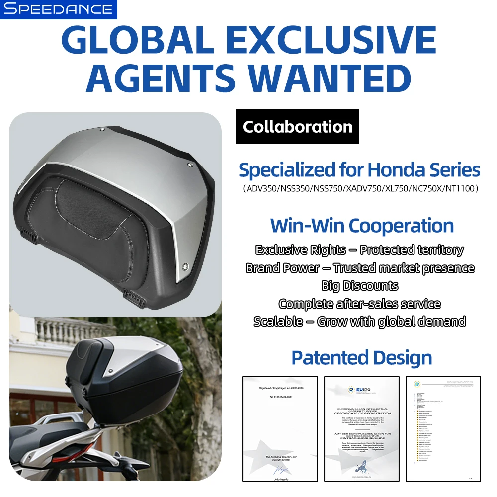 

for Honda XADV750 Motorcycle Top Case 50L Rear , Large-Capacity Luggage Box with Original Key Unlocking 2022-2026