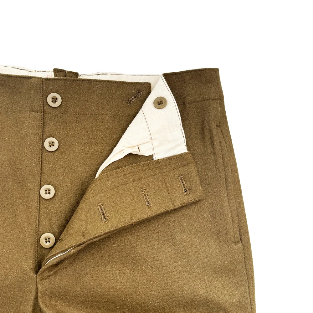 WWII WW2 M37 Pants Uniform US Woolen Cloth Trousers Normandy Landing Retro WW2 Training Uniform Khaki Winter M37 Pants