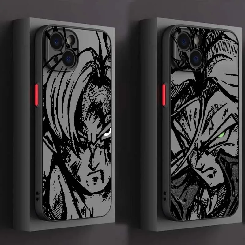 

Creative Dragon Ball Line Cool For Apple iPhone 17 Air 16 15 14 13 12 11 XS X Pro Max Plus Frosted Translucent Phone Case