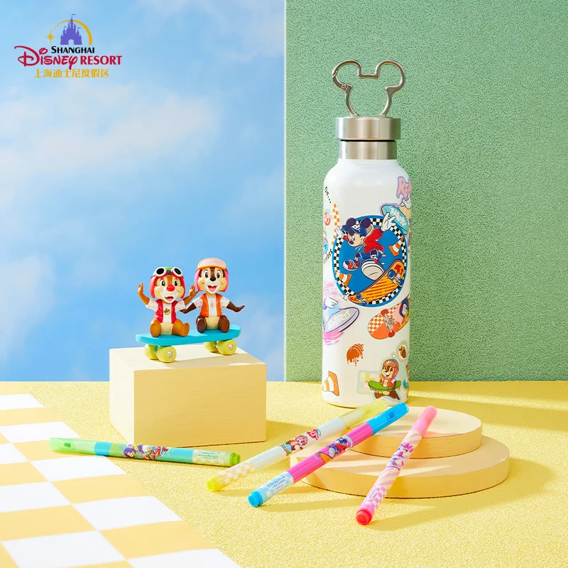 Original Shanghai Disney 2024 Spring Day Mickey Series sports portable kettle drink cup Accompanying cup commemorative water cup