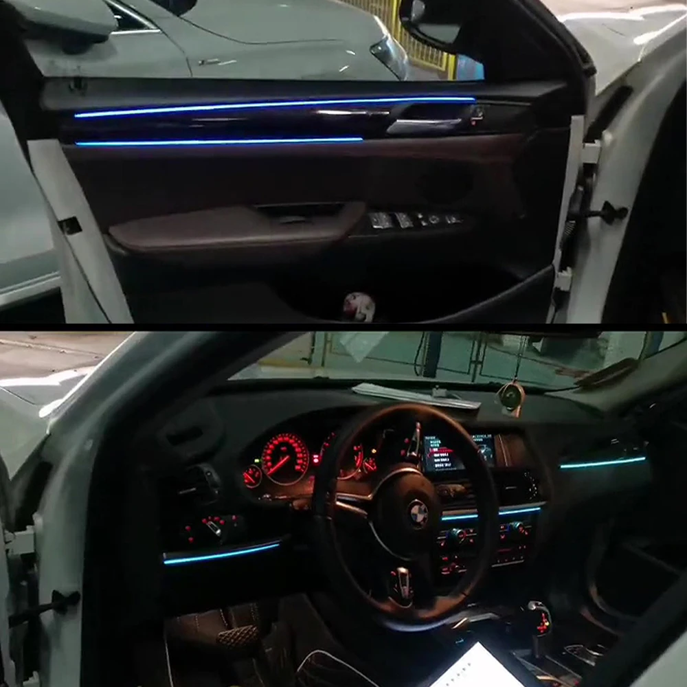 For Old BMW X3 X4 ambient light RGB flow light  2012 to 2017 BMW X3X4 modification and upgrade  LED ambient light