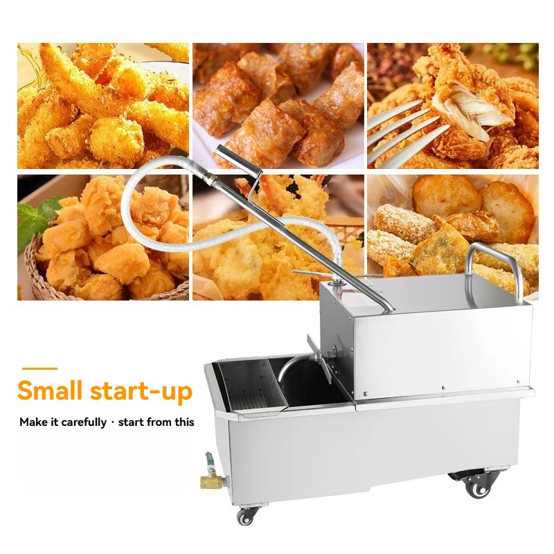 35L Commercial Cooking Food Oil Filter Machine Stainless Steel KFC Cooking Oil Filter Cart Fryer Deep Fryer Filter Machine