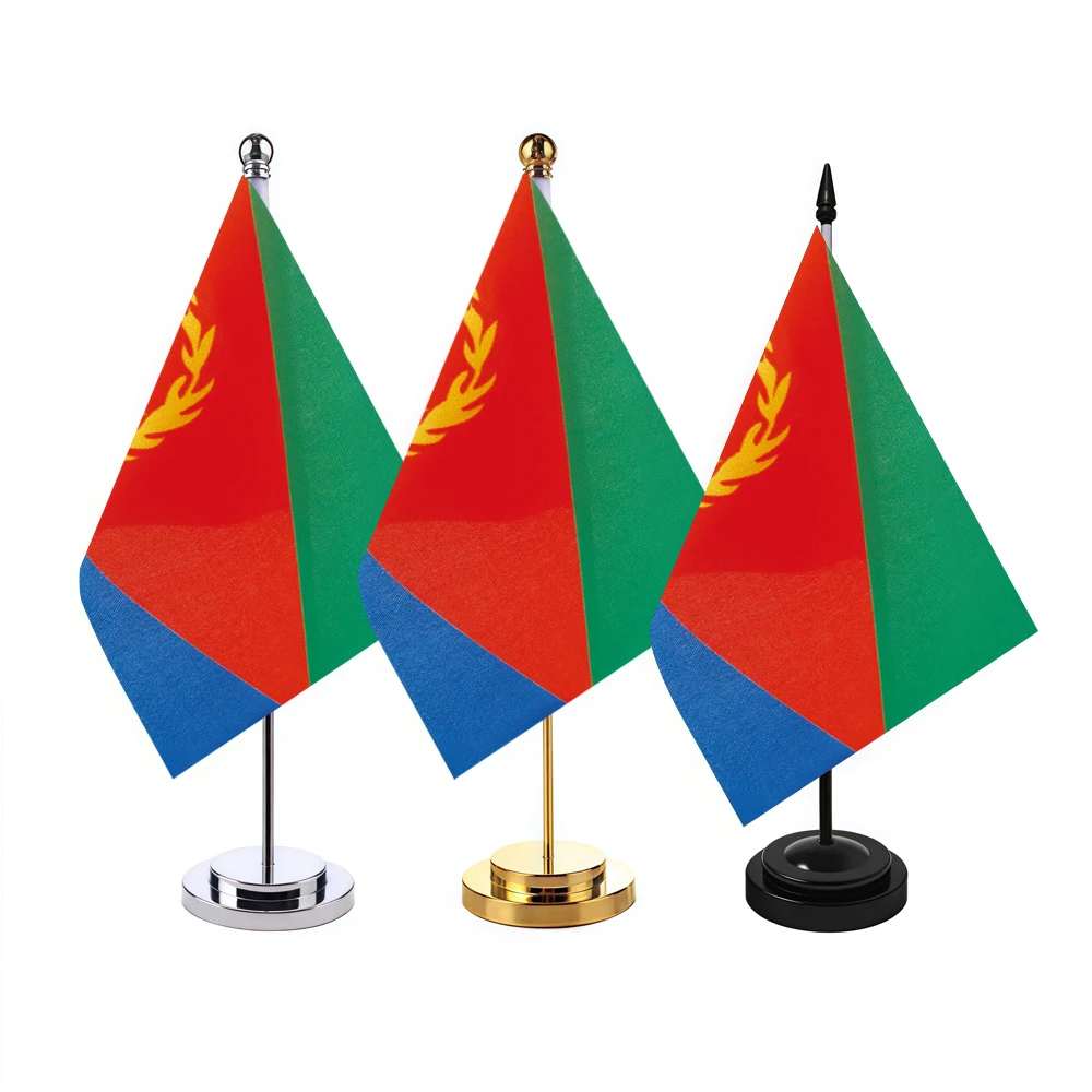 CYPOMELO office desk flag Eritreaflag 14x21cm Eritrea desktop small decoration flag including flagpole