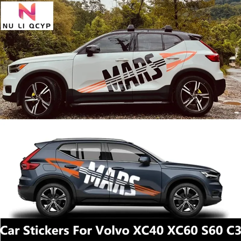

New Car Stickers For Volvo XC40 XC60 S60 C30 Body Appearance Decoration Personalized Custom Fashion Sports Decals Accessories