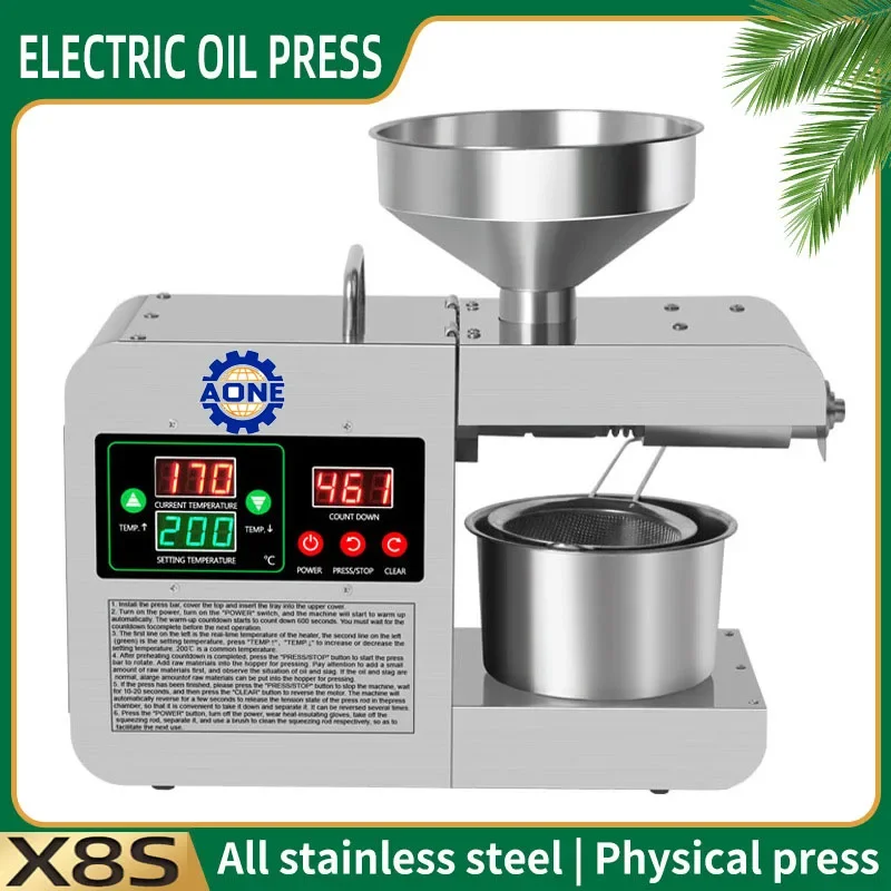 Full Automatic Mini Small Household Home Use Oil Extraction Making Edible Olive Oil Press Machine