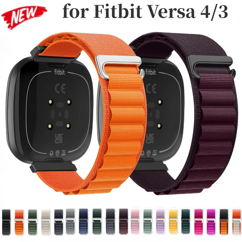 

Alpine Loop Nylon Strap for Fitbit Versa 4/3 Smartwatch Replacement Sports Bracelet Wristband for Fitbit Sense 2/1 Accessories