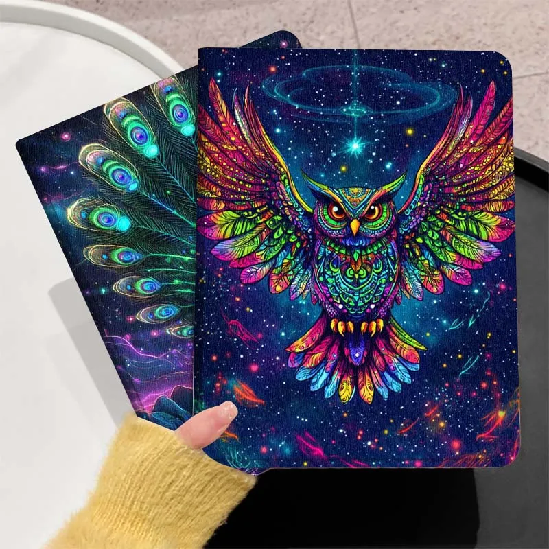 

Colorful Owl Cool Art For Huawei MediaPad T5 T10s M6 M5Lite SE Honor Tab 5 6 7 V7 V8 X8a X9a Pro Soft Tablet Case Gift