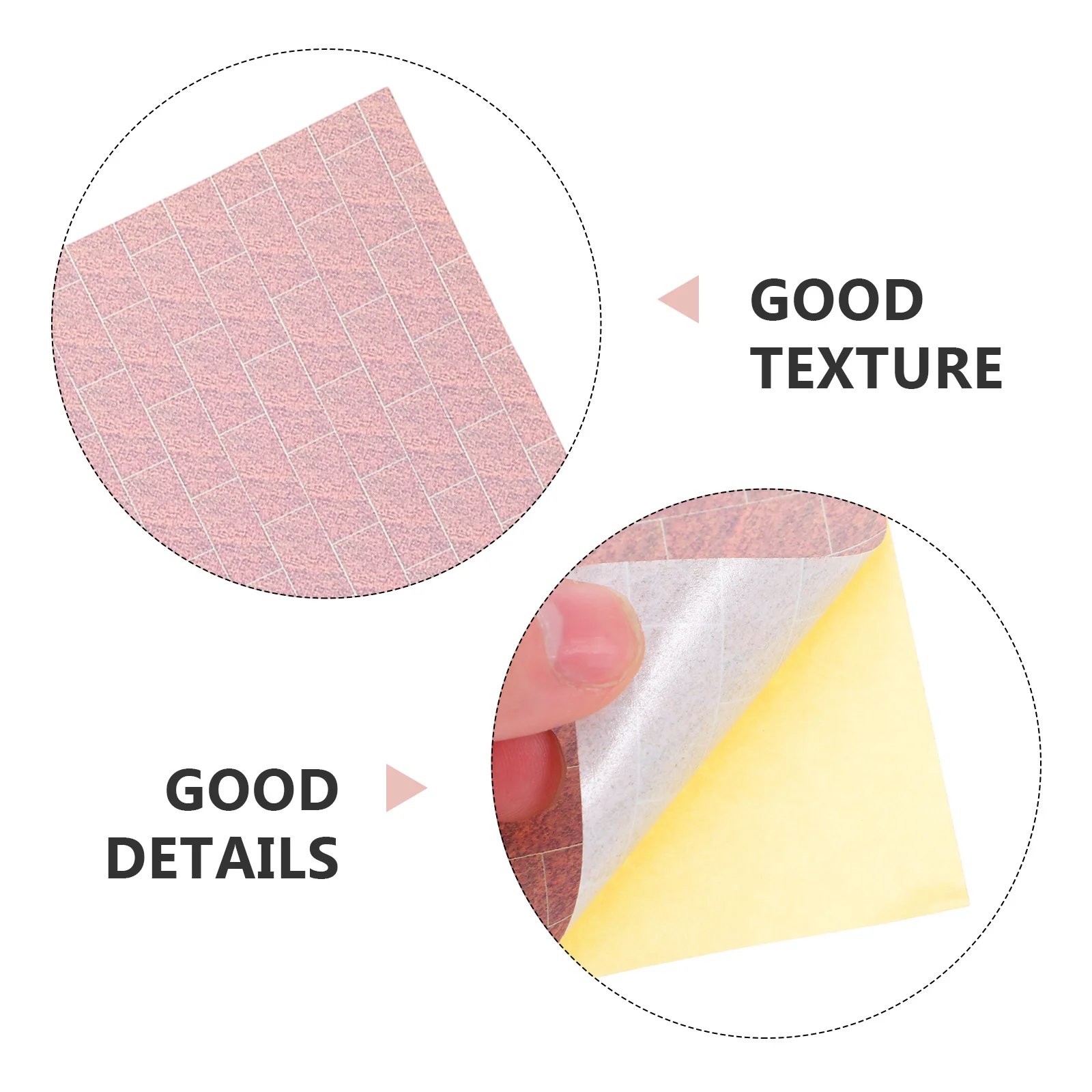 2 قطعة خلفية بيت الدمى واقعية نمط الطوب الأحمر ذاتية اللصق مصغرة جدار ديكور للمنزل الصغير الحديث #6