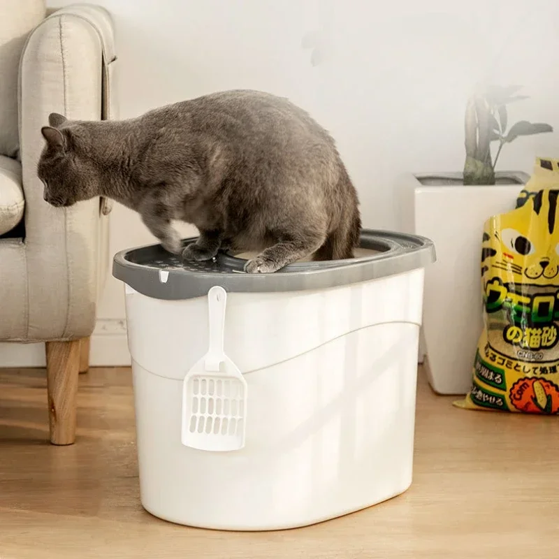 Resin Cat Litter Box Enclosed Sandbox Odor Isolation Flexible Disassembly Practical Cat Toilet Hygienic Pet Supplies