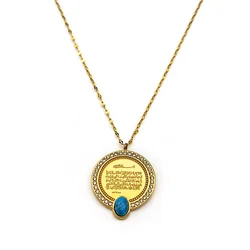Islamic Muslim Allah Quran Zircon Pendant Necklace for Men Women Stainless Steel Gold Color Ramadan Amulet Accessories Jewelry