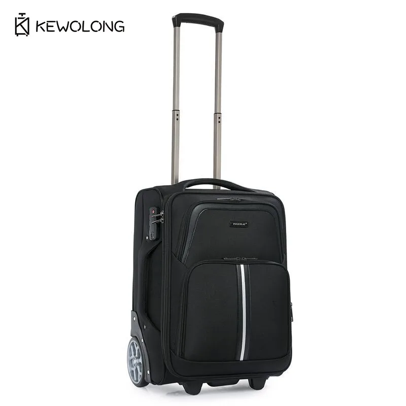 حقيبة سفر من قماش أكسفورد ذات سعة كبيرة، حقيبة سفر مع قفل TSA بعجلات ضخمة قابلة للفصل، حقيبة عربة متينة للطلاب #2