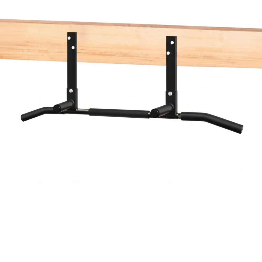 قضيب سحب للتركيب على السقف شديد التحمل لصالة الألعاب الرياضية المنزلية، تدريب كروسفيت مع قبضة إسفنجية - يدعم 440 رطلًا