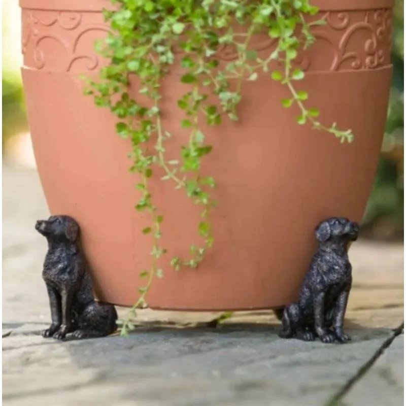 3PCS/Set Craft Decoration Plant Pot Foot Multifuncional Animal Shaped Dog/Cat Flower Pot Support Resin Ornaments Home