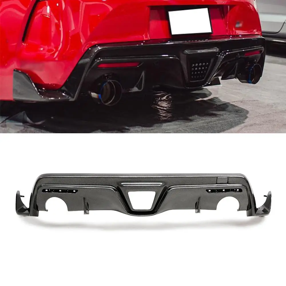 Carbon Fiber Toms Style Rear Lower Bumper Lip Diffuser for Toyota GR Supra A90 A91 MK Body kit,100% tested well