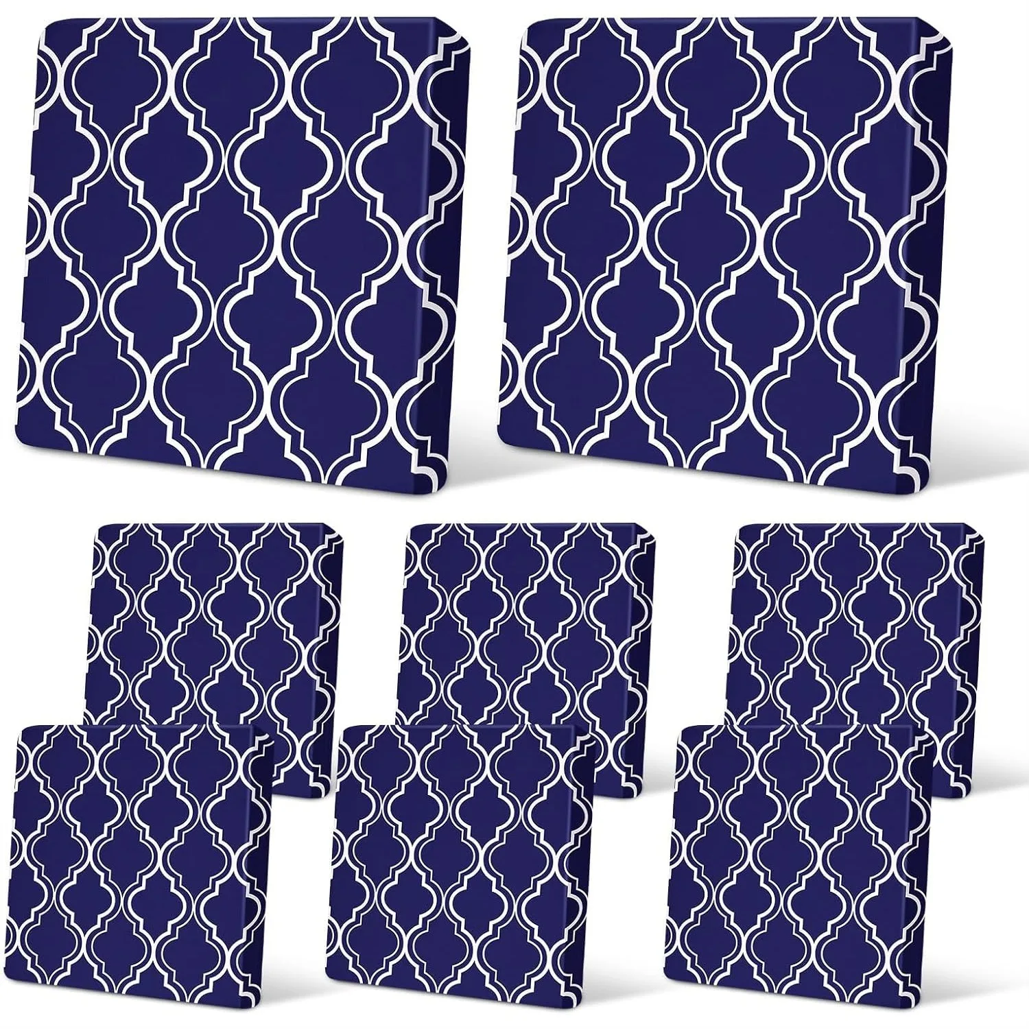 

8 Pcs Patio Cushion Covers Stretch Outdoor Couch Slipcovers Replacement Washable Furniture Protector with Elastic Bottom for