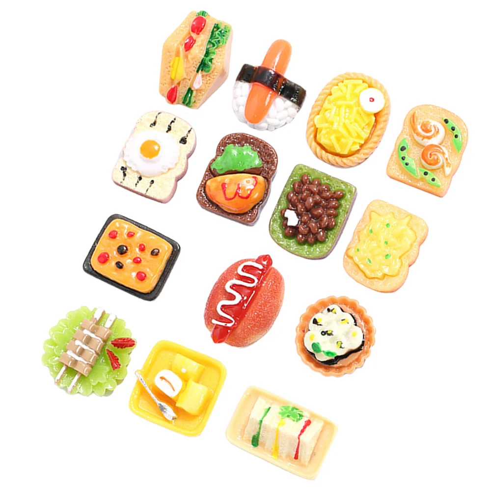 15 pezzi realistici per accessori da cucina per la casa Mini gioco di cibo Mini accessori da cucina per la casa Decorazioni per alimenti in miniatura