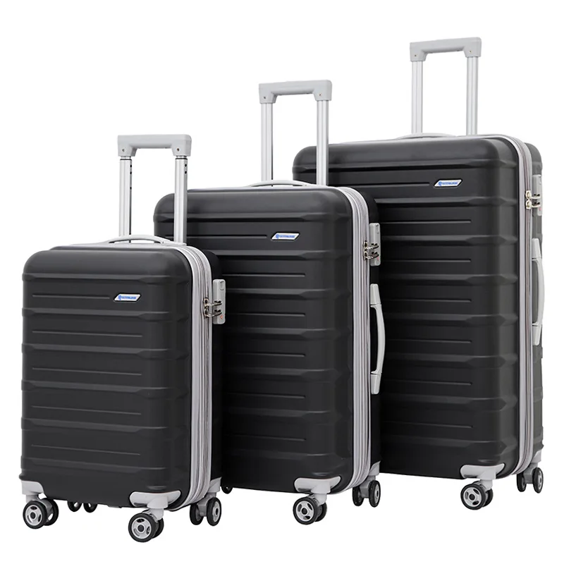 3 Stück Gepäckset abs Gepäck Set mit Spinner Rad Familie Reisekoffer Set 20/24/28 Zoll Gepäckset