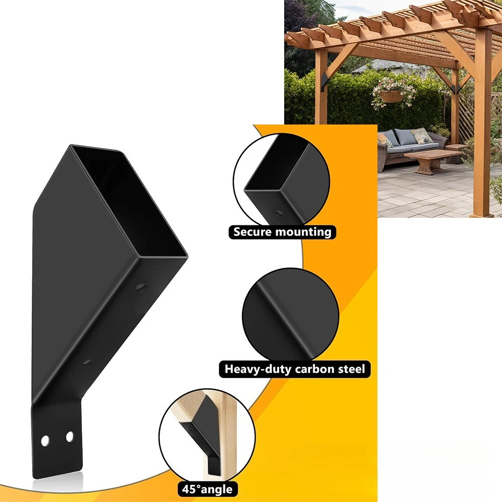 

Кронштейн для уличной беседки, опорная рама под углом 45 градусов, сверхпрочный соединитель для деревянных столбов, антикоррозийный кронштейн для беседки, для самостоятельной сборки