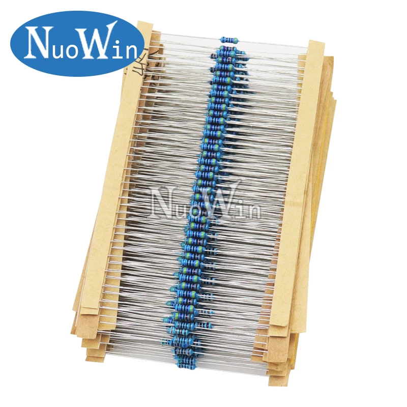 

2500pcs/Lot 50 Values 1R-10M ohms 1/4W Metal Film Resistor KIT Resistance 1% Assorted Set