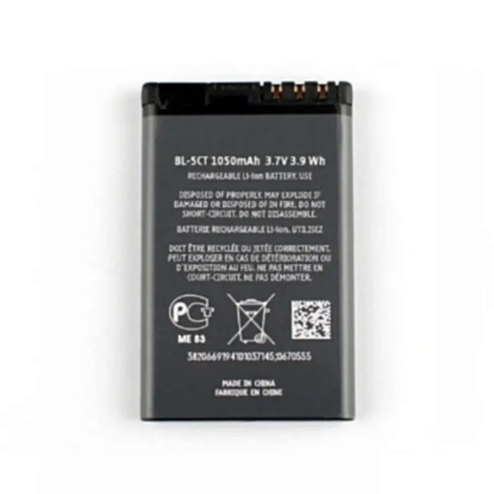 BL-5CT    battery 1050mah for Nokia 5220 5220XM 6730 C5 6330 6303i C5-00 C6-01 C3-01 C5-02 Cellphone batteries