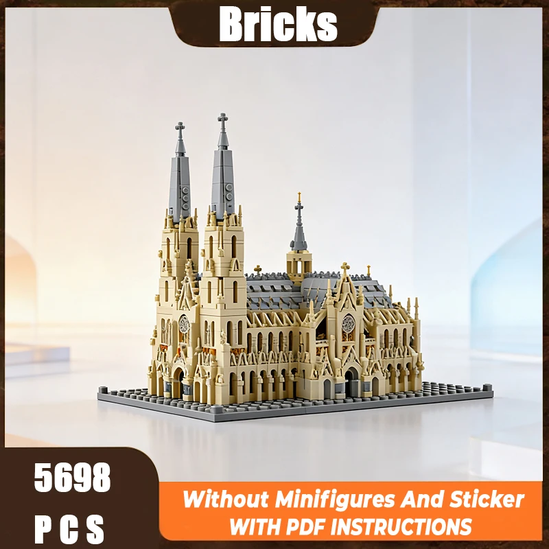 

Exquisite New Product MOC Building Blocks Medieval Model Cologne Cathedral Technology Modular Children's Toy DIY Assembly Set