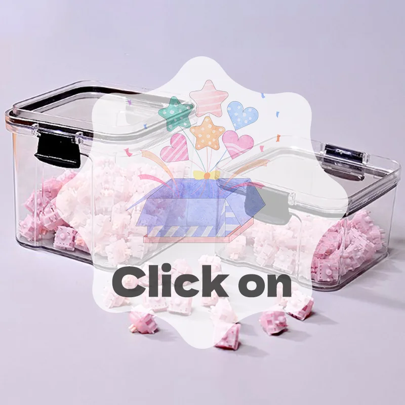 Contenedor de interruptores de teclado, caja de almacenamiento de PC, caja de interruptores de policarbonato para teclado mecánico, 460/700ml