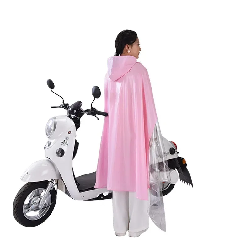 Mother-child Parent-child Raincoat Electric Car Adult Transparent Full-body Rainproof Single Person with Child Tram Poncho