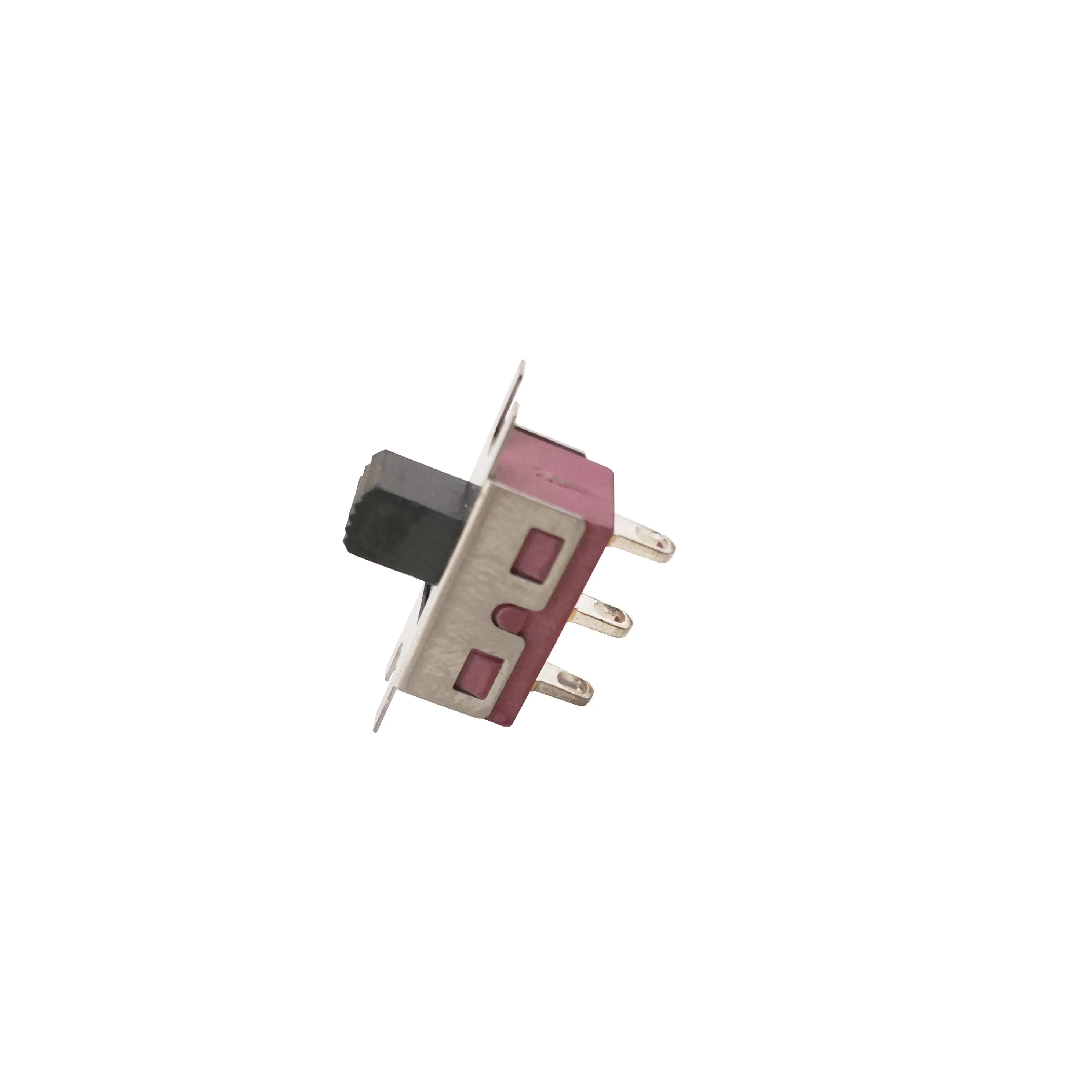 SS12D06 Toggle Switch 4.7MM Foot Distance 1P2T Red With Support 2 Stops 3A 250V High Current