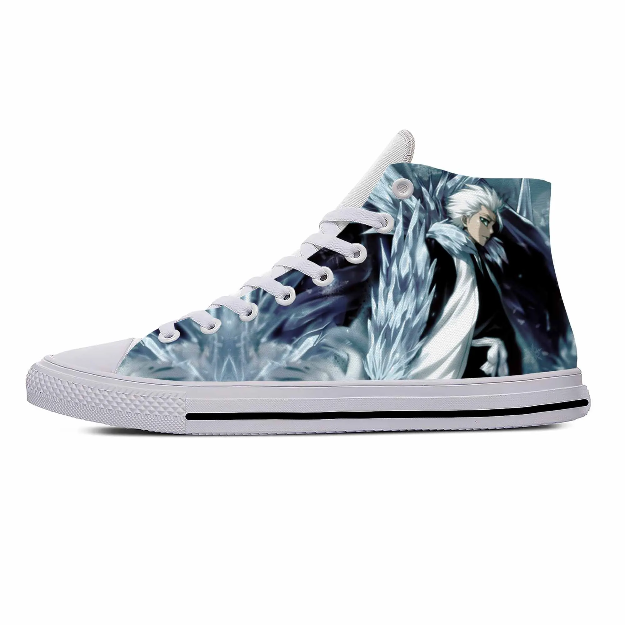 Lato Anime Cartoon Bleach Hitsugaya Toshiro obuwie wysokie góry oddychające buty sportowe męskie/damskie lekkie gorące buty deskorolkowe