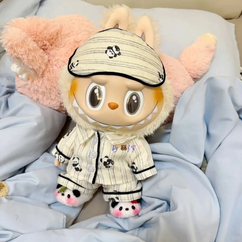 

Doll Clothes 38cm Panda Pajamas Cute Casual Style Workwear Fashionable And Creative Big Baby Outfit Set Fashionable Clothing