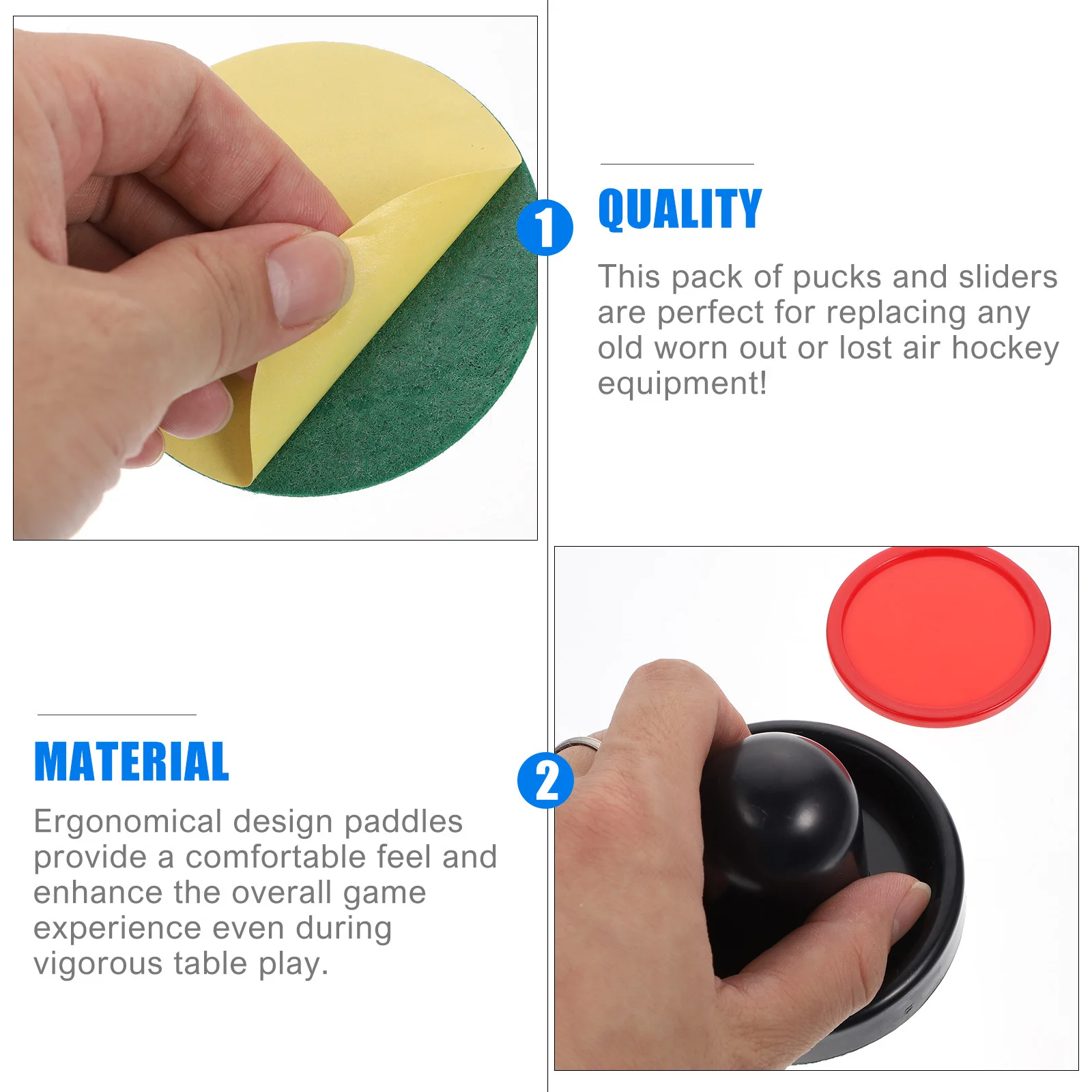 

1 set Air Pushers Paddles Set Replacement Plastic Parts For Table Durable Ice Hockey Puck Accessories Hockey Sport Equipment