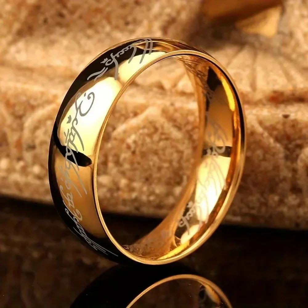 Edelstahl Lasergravur Exquisite Paare Eheringe, Männer und Frauen Mode Film Schmuck Geschenke Großhandel