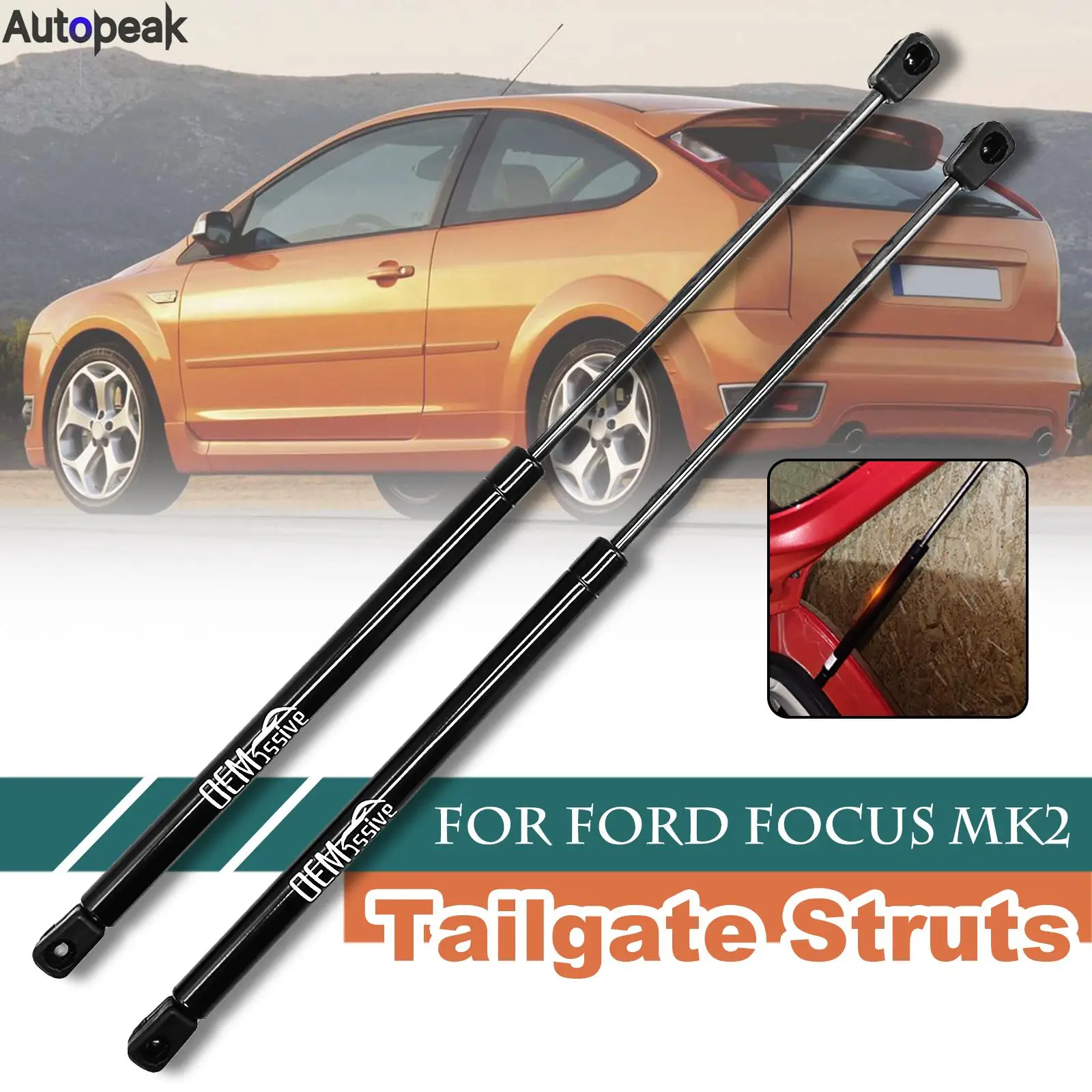 

2pcs Rear Tailgate Boot Gas Spring Struts Lifter Holder Support For Ford Focus Mk2 Hatchback 2004 2005 2006 2007 2008 2009 2010