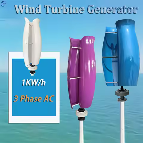 5000W Home Low Noise Free Energy Windmill Generator Roof Wind Turbine 15KW 48V Tulip Shape 2 Blades With Controller and Off Grid