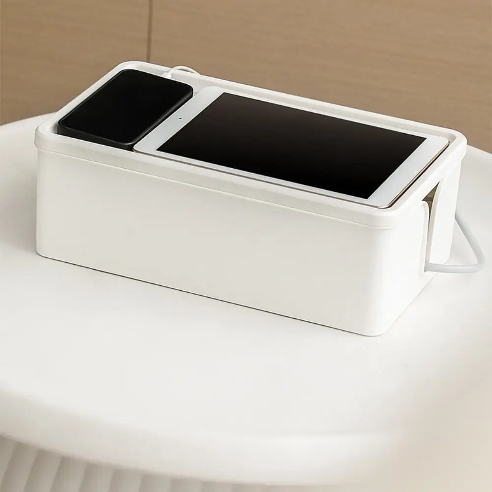 شاحن المقبس كابل صندوق تخزين صندوق تخزين مكافحة الغبار قطاع الطاقة حالة المنزل مكتب شبكة خط إدارة الأسلاك المنظم #3