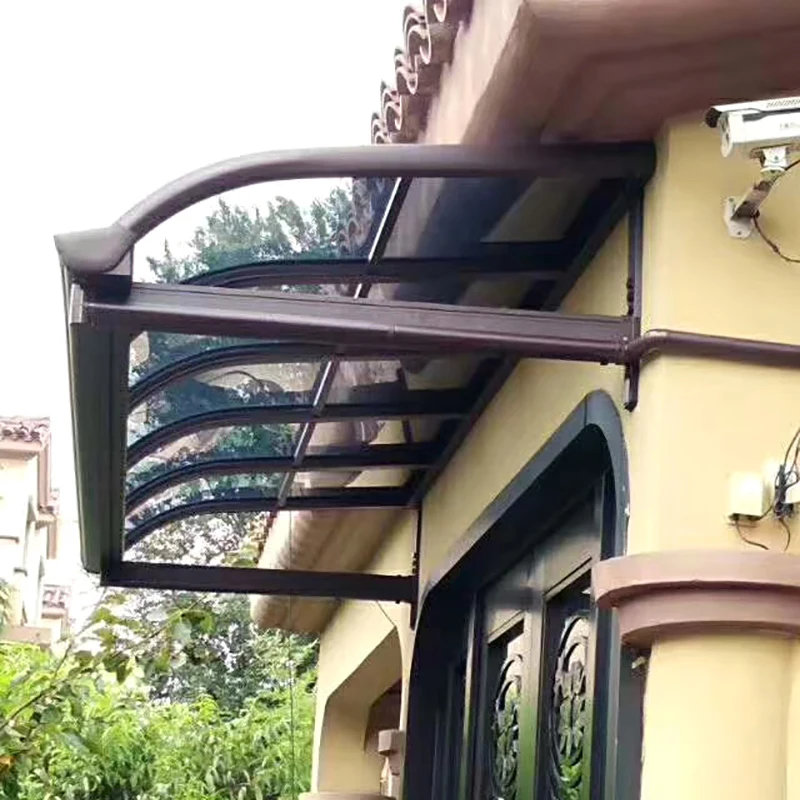 2026 New Design PC Sheet Aluminum Awning Solid Window Rain Canopi  Outdoor Canopy Awningpromote sales