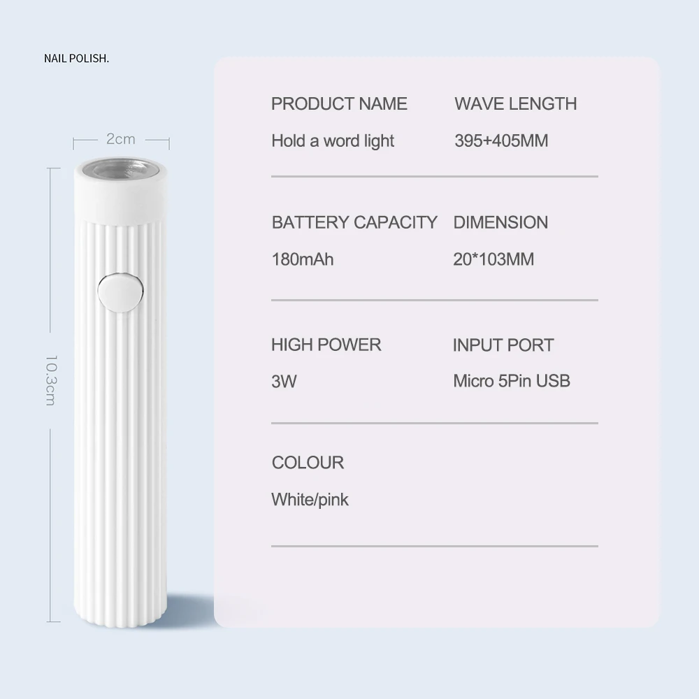 3W แบบพกพา Salon Quick แห้ง USB Home Phototherapy เครื่องมือ Professional UV LED เล็บโคมไฟไฟฉายขนาดเล็กปากกา Dropshipping