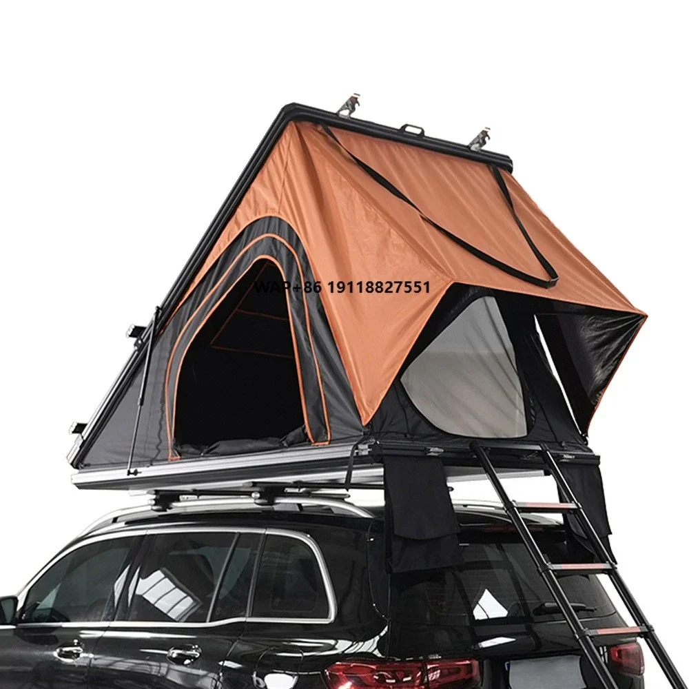 Sunday Campers Rear Rooftop Aluminum Suv Car Tent Outdoor Goods Hard Shell Roof Top Tent With Solar Panel