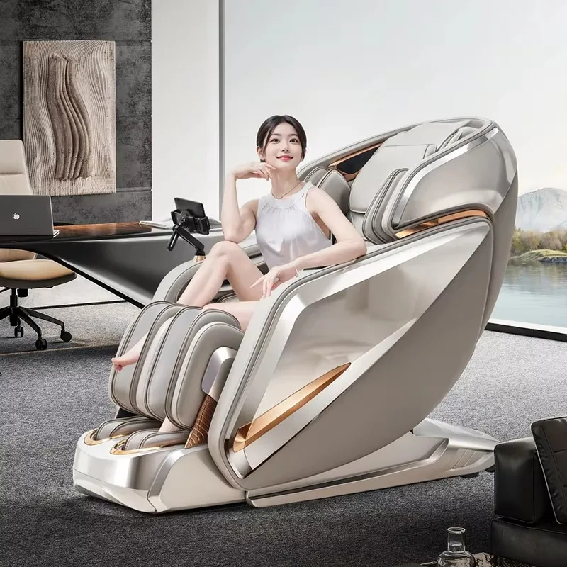 Luxury 4D AI Electric Shiatsu Sl Track Zero Gravity Full Body Stretch Massage Chair Hot Compress Voice Control