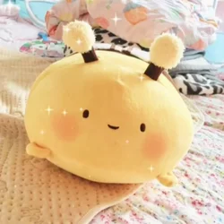 Insect Series Bee Pose Figure Plush Doll Pillow Headrest Fluffty Cute Animal Soft Stuffed Dolls Children Birthday Gifts