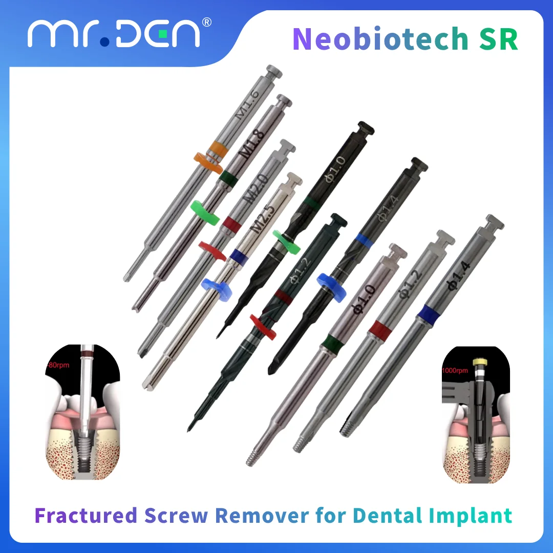 Neobiotech SR Dental Broken Implant Screw Remover Abutment Screw Extractor Reverse Drill Failed Fixture Remover Implant Tool