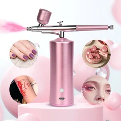 KADS Airbrush Nail With Compressor Rechargeable Cordless Airbrush Nail Art Paint Spray Gun Portable For Nail Cake Painting Craft