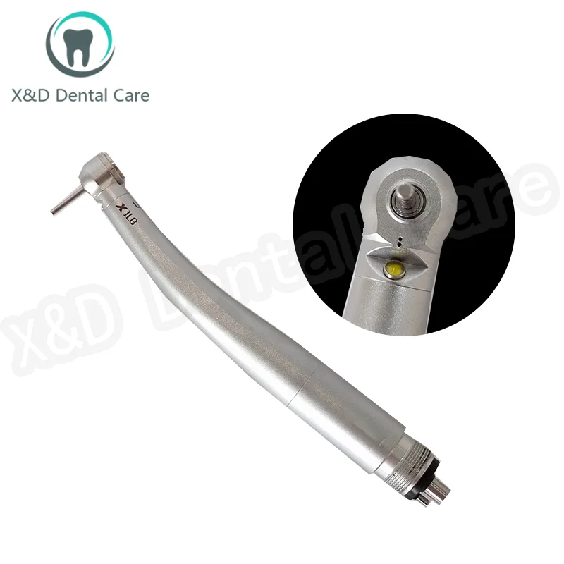 Dental High Speed Handpiece with LED X1LG 2/4 Holes for Dental Chair  Standard Wrench Push Button Bearing Dentist Tool