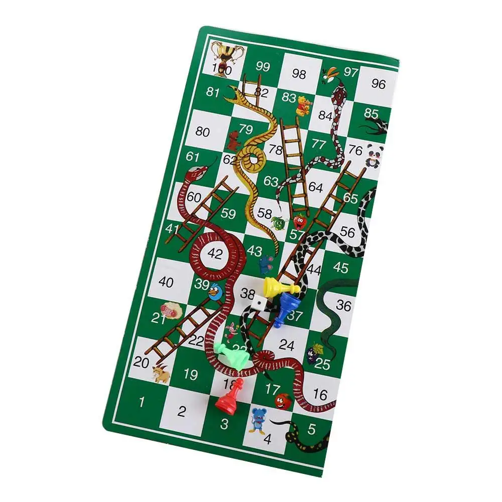 Juego de rompecabezas, tablero de ajedrez volador, escalera de serpiente, juguetes, juego de mesa familiar, juguete educativo de plástico portátil para niños