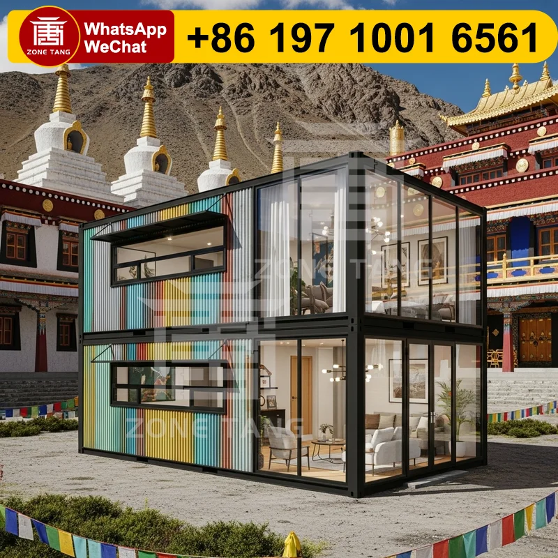 

Luxury Prefab House Customize Design Prefabricated Houses Low-Cost Hot Sale Holiday Homes Flat Pack Home Eco-Friendliness Mobile