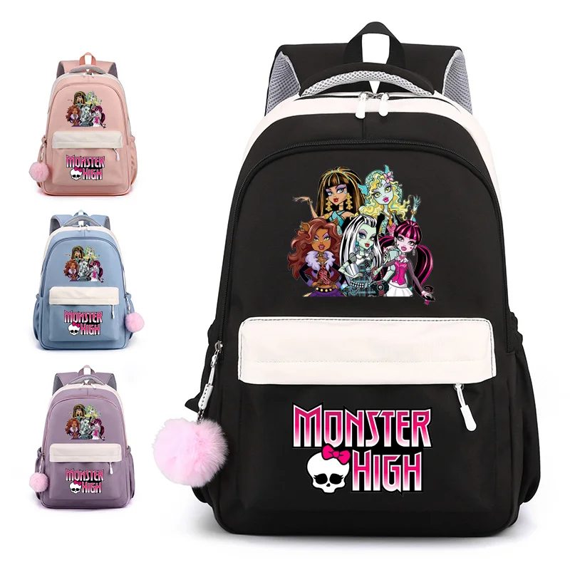 

New Fashion Anime Cartoon Pattern Backpack Women's School Large Capacity Schoolbag High Quality Zipper Laptop Backpacks